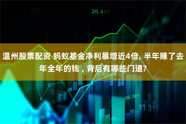温州股票配资 蚂蚁基金净利暴增近4倍, 半年赚了去年全年的钱 , 背后有哪些门道?